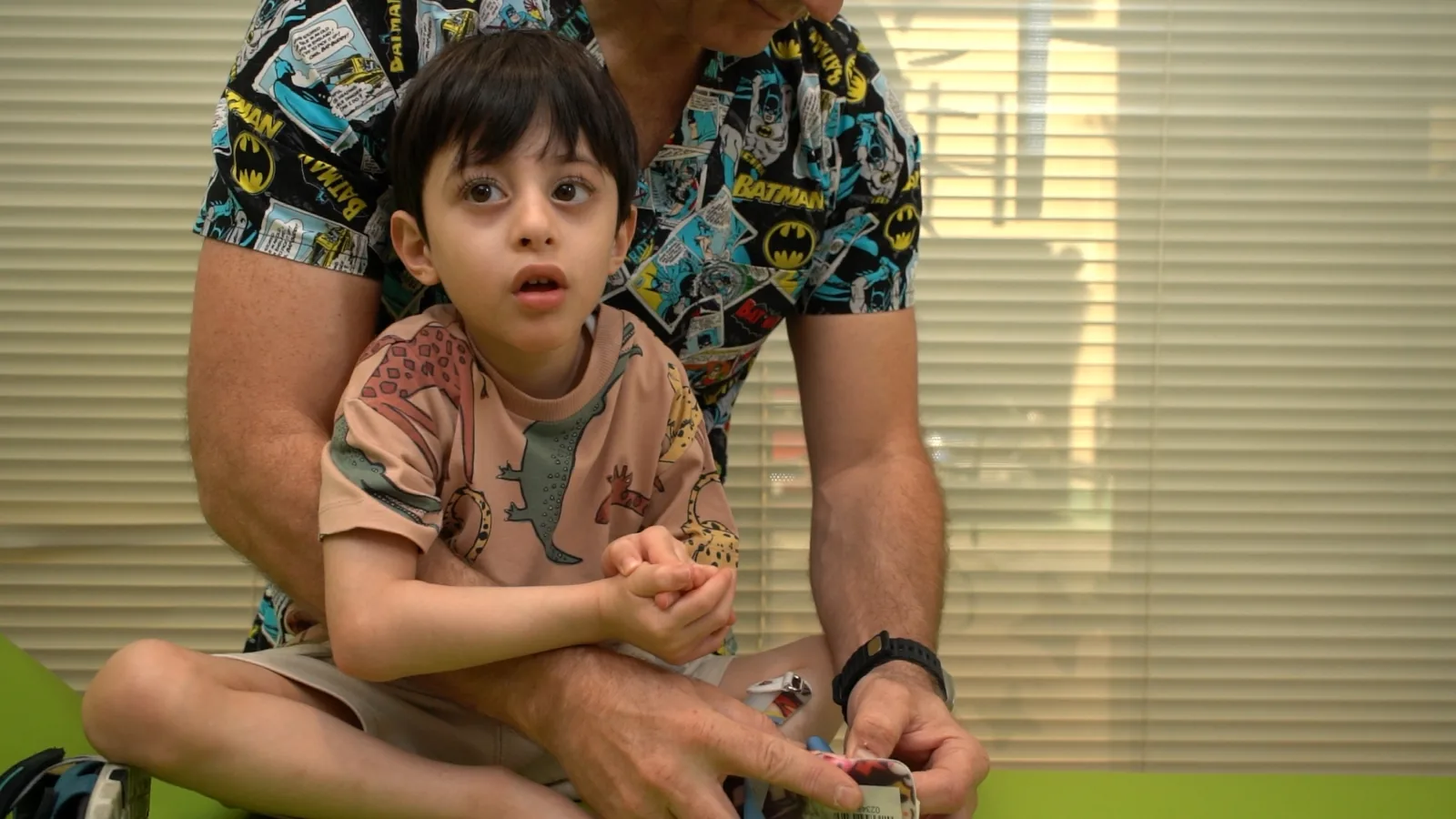 A Hope therapist supporting a child during play